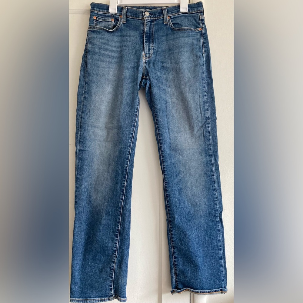 Levi's Blue Straight Jeans with Vintage Fading